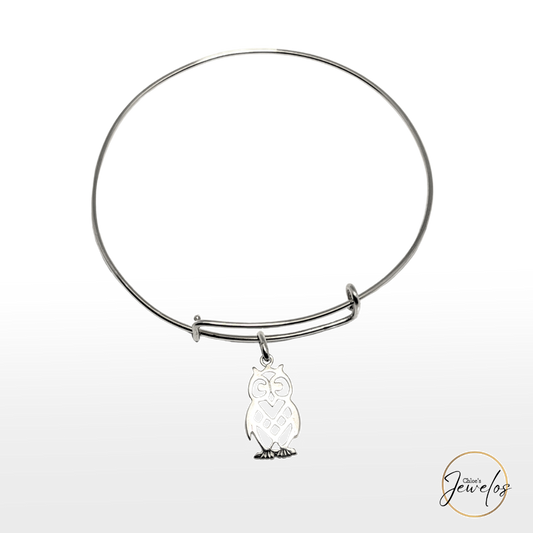 Mr. Owl Sterling Bangle