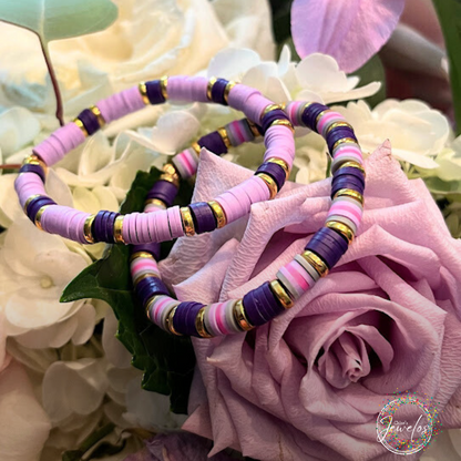 Purple Passion Heishi Clay Bracelets